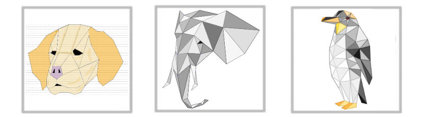 animal polygonal et dessin géométrique en maths