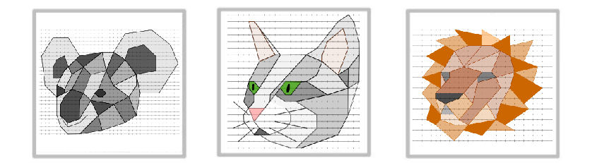 animal polygonal et dessin géométrique en maths